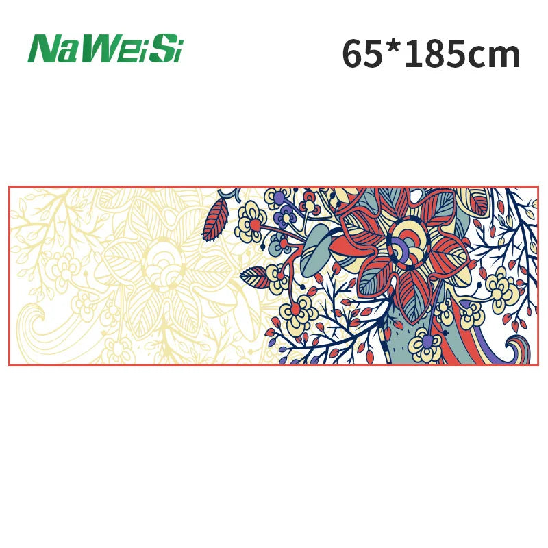 Yoga Mat Towel Double-Side Velvet Yoga Fitness Isolation Mat Non-Slip Folding Portable Sports Mat Towel Beach Quick Dry Towel