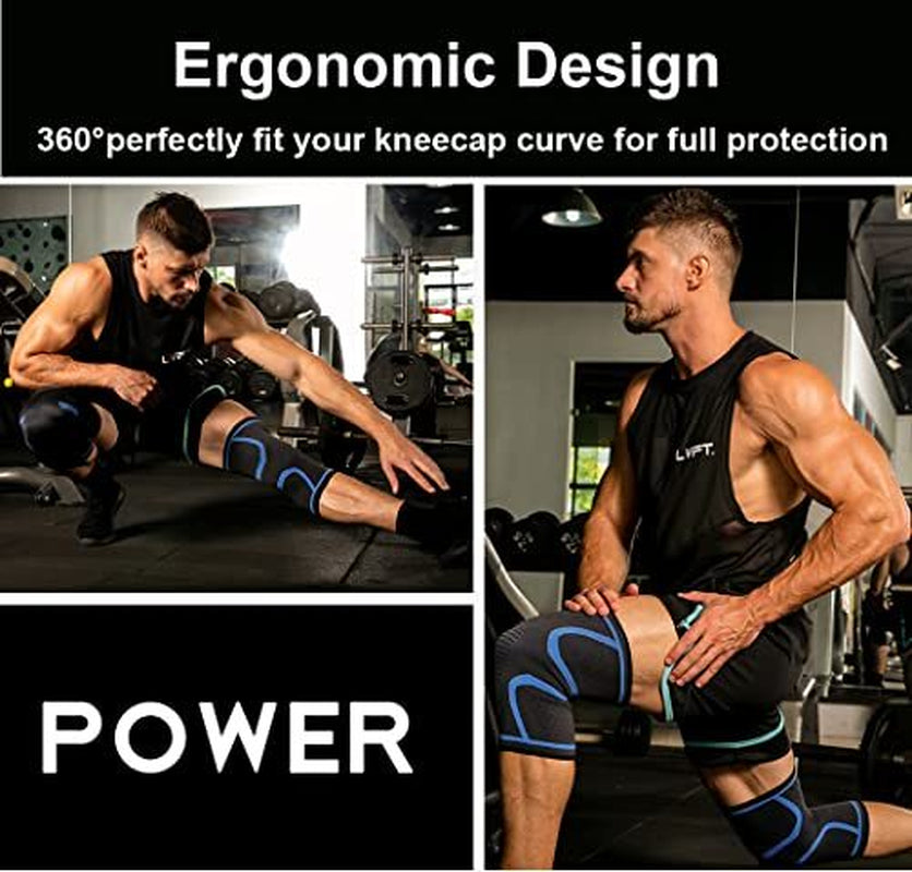 Rodilleras Gym Para El Dolor Levantar Pesas Deportivas Compresion Rodillera, S