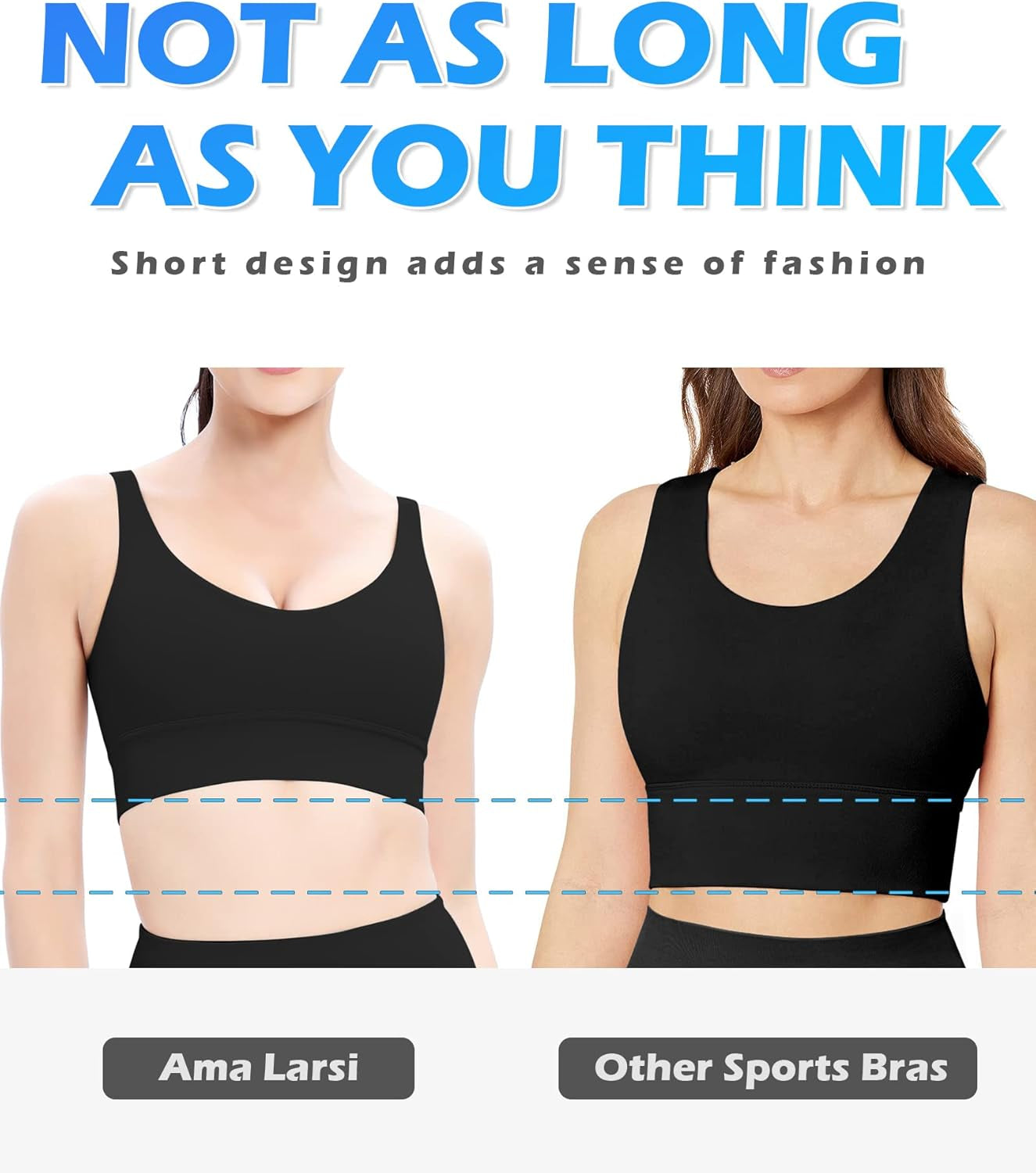 Women'S Sports Bra Compression Sports Bras for Women V Neck Medium Support Yoga Sports Bras Workout Fitness Black