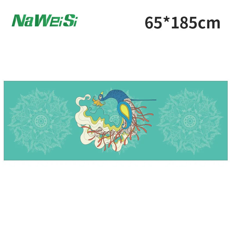 Yoga Mat Towel Double-Side Velvet Yoga Fitness Isolation Mat Non-Slip Folding Portable Sports Mat Towel Beach Quick Dry Towel