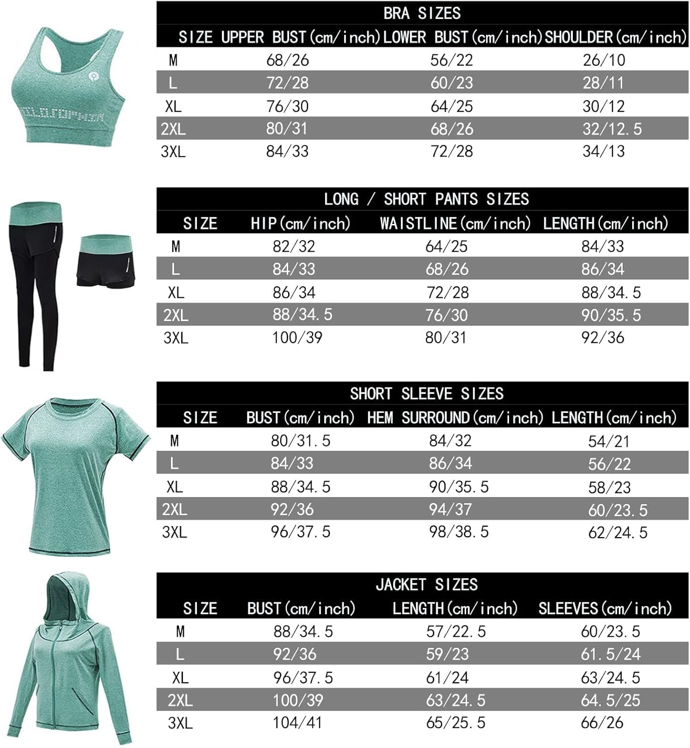 Women'S Yoga Wear Five-Piece Pink Sports Suit, Large